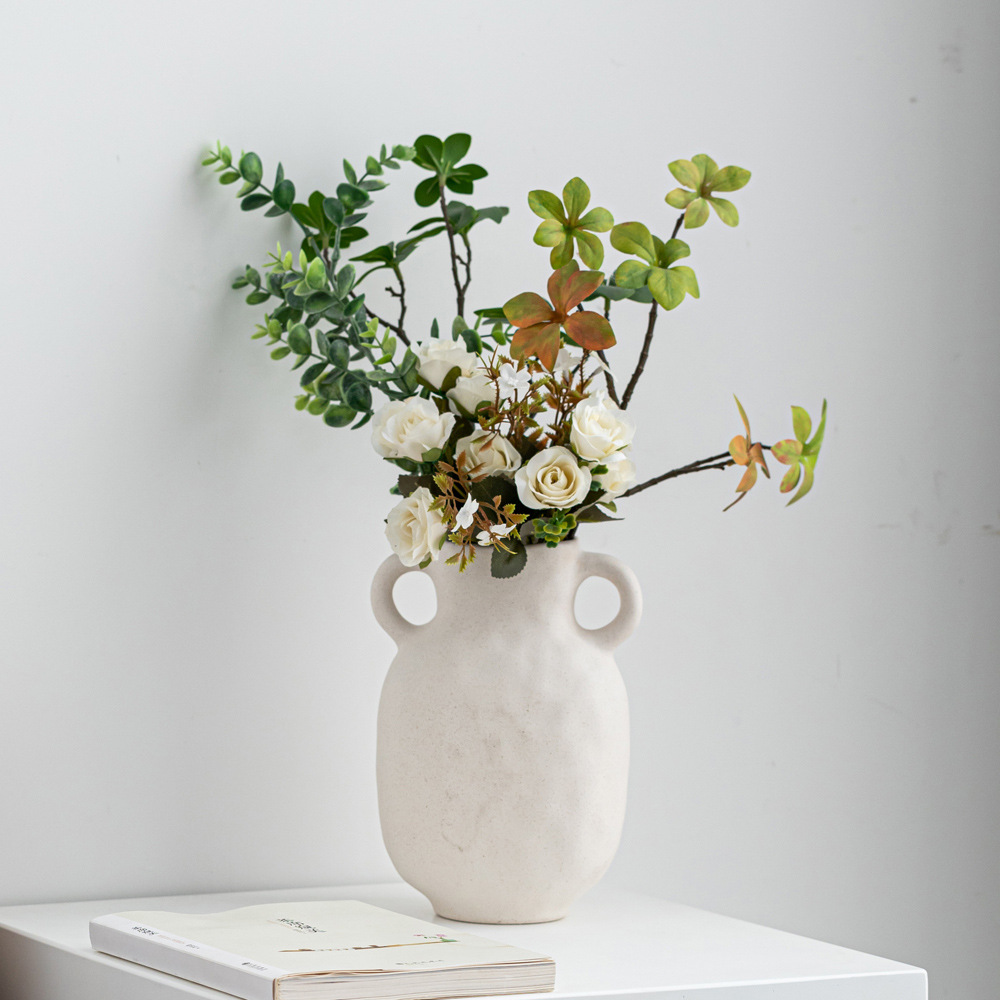 Modern and simple, wind hammer pattern ceramic vase vegetarian ornaments hydroponics, small mixed batch