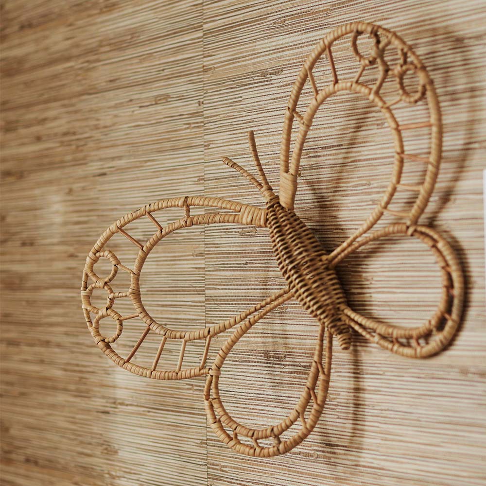 Fengji weaving decorations straw weaving butterfly shape wall decorations B&B hotel photography props wall hanging accessories